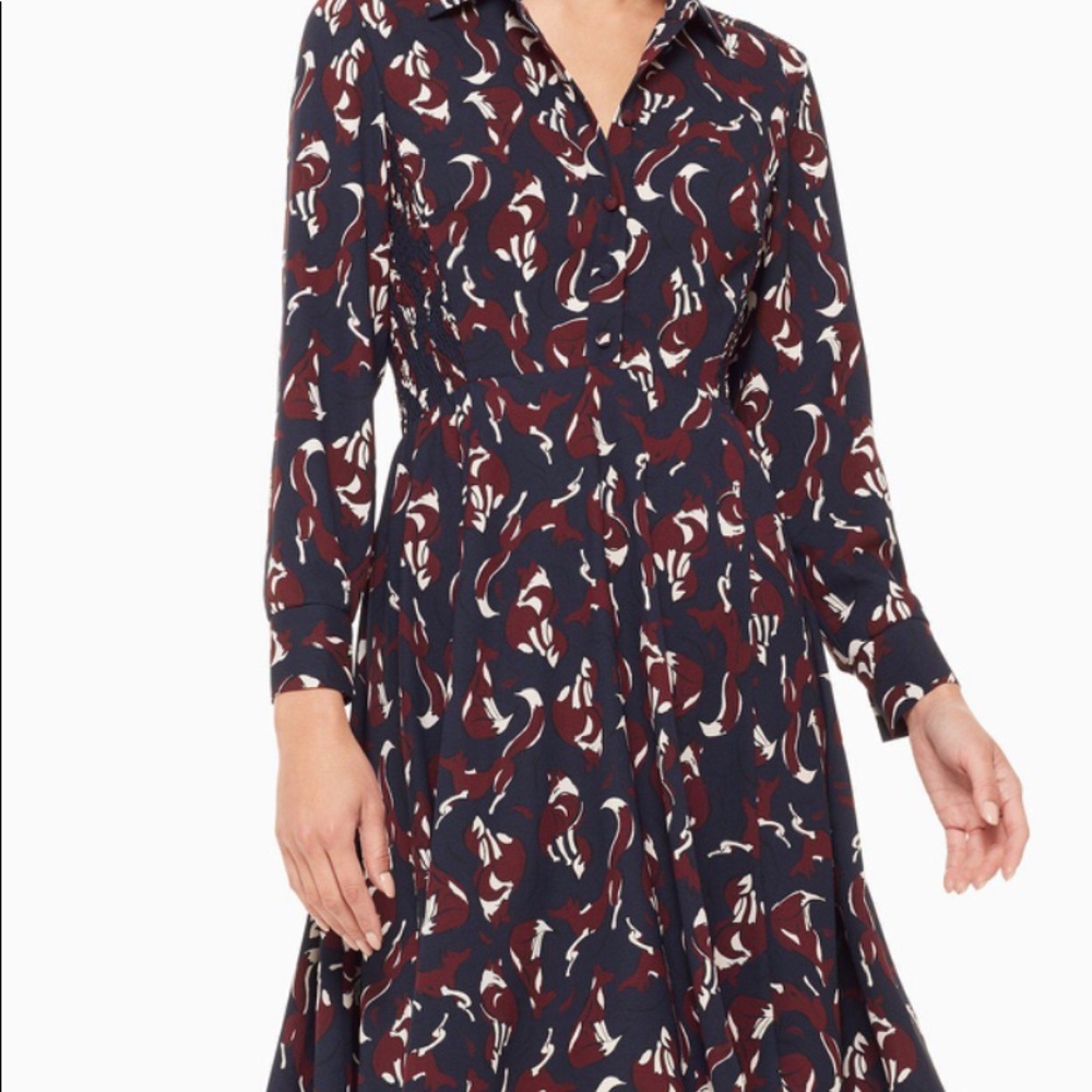 Kate Spade Smocked Dress - so foxy - size 2